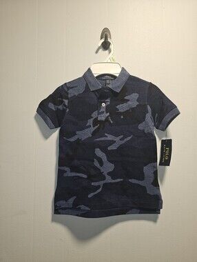 NWT | 4/4T | Polo Ralph Lauren | Navy Blue Camo Mesh Polo Shirt